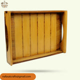 Handmade Wooden Breakfast & Coffee Serving Tray with Handles – Kitchen & Dining Serving Tray