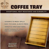 Handmade Wooden Breakfast & Coffee Serving Tray with Handles – Kitchen & Dining Serving Tray
