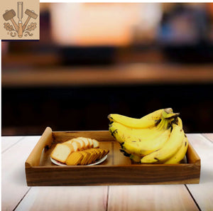 Handmade Wooden Breakfast & Coffee Serving Tray with Handles – Kitchen & Dining Serving Tray