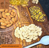 Handcrafted Wooden Dry Fruit Serving Tray – Decorative Snack & Nut Serving Tray