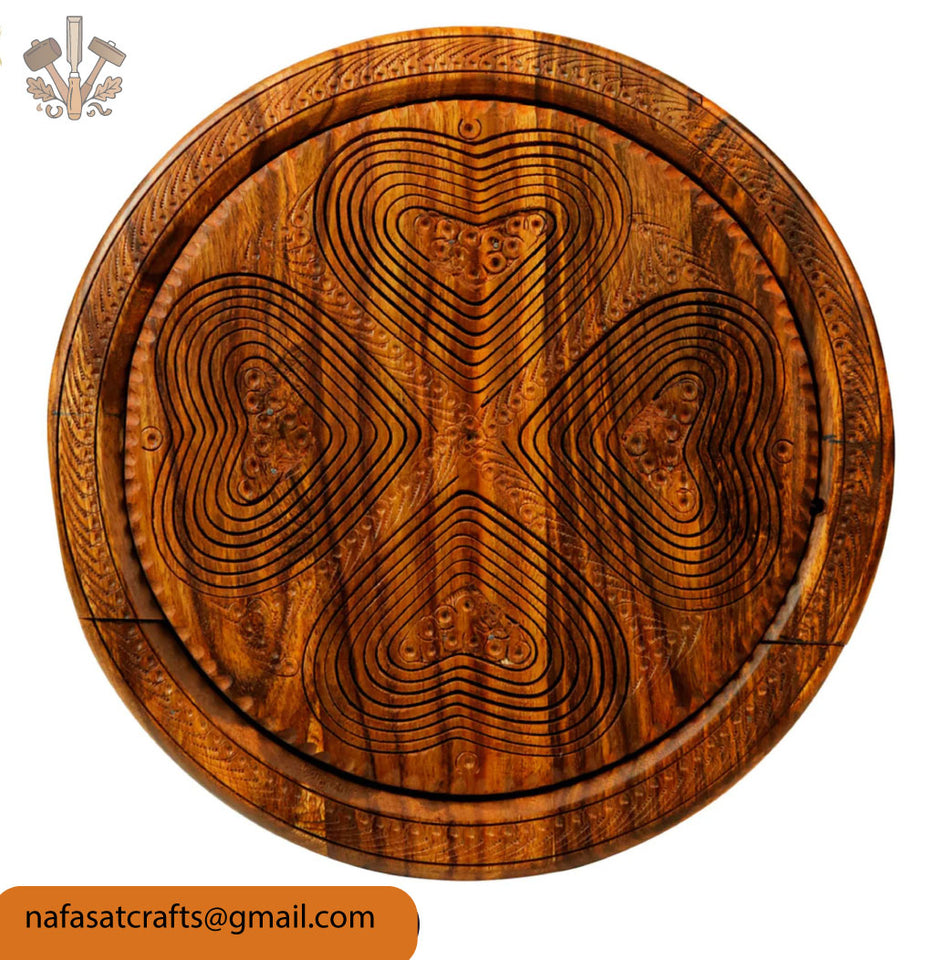 Handcrafted Foldable Wooden Dry Fruit Basket – Decorative Serving Basket for Kitchen & Table Decor