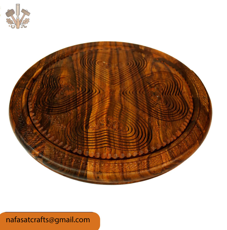 Handcrafted Foldable Wooden Dry Fruit Basket – Decorative Serving Basket for Kitchen & Table Decor