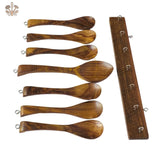 Premium Handcrafted Sheesham Wooden Serving Spoon Set – Elegant Kitchen & Dining Utensils