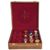 Handcrafted 15-Slot Wooden Watch Box – Premium Watch Organizer with Red Velvet Interior & Solid Wooden Lid