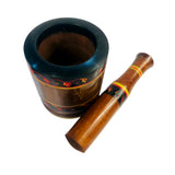 Wooden Handmade Mortar & Pestle (Chatu Danda) – Traditional Grinding Tool for Kitchen