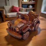 Personalized Wooden Toy Jeep – Custom Baby Boy Gift, Handmade Wooden Car Toy & Birthday Keepsake