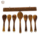 Premium Handcrafted Sheesham Wooden Serving Spoon Set – Elegant Kitchen & Dining Utensils