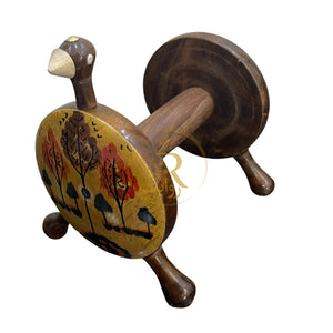 Hand-Painted Wooden Kitchen Tissue Roll Stand – Decorative Paper Towel Holder for Countertop