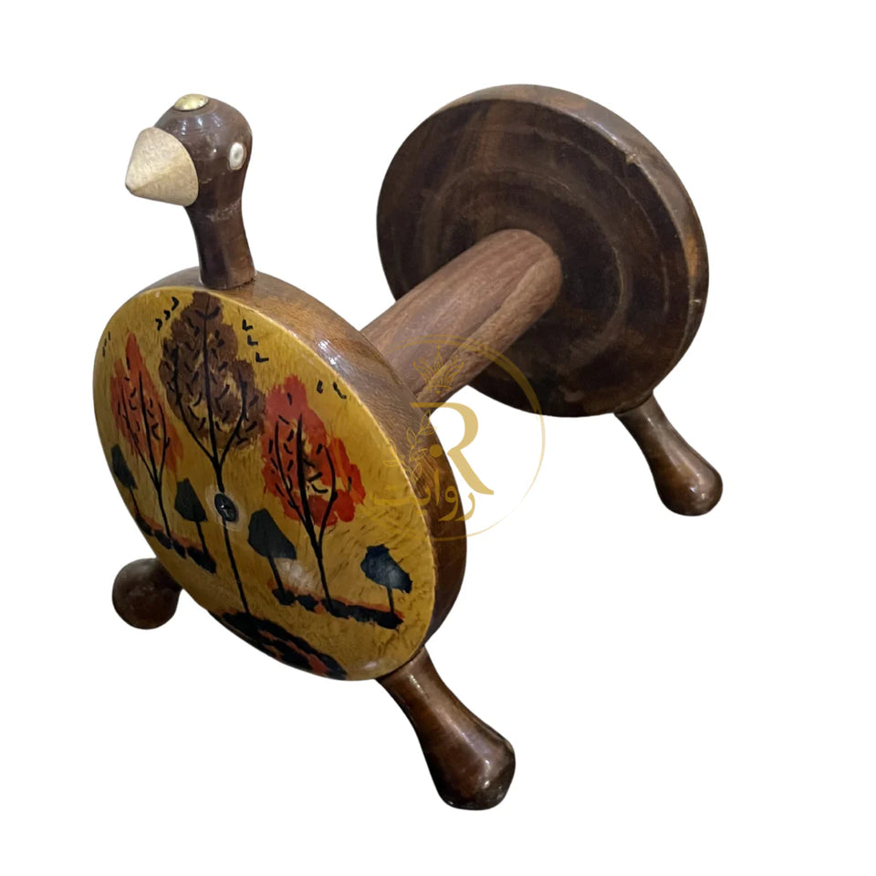 Hand-Painted Wooden Kitchen Tissue Roll Stand – Decorative Paper Towel Holder for Countertop