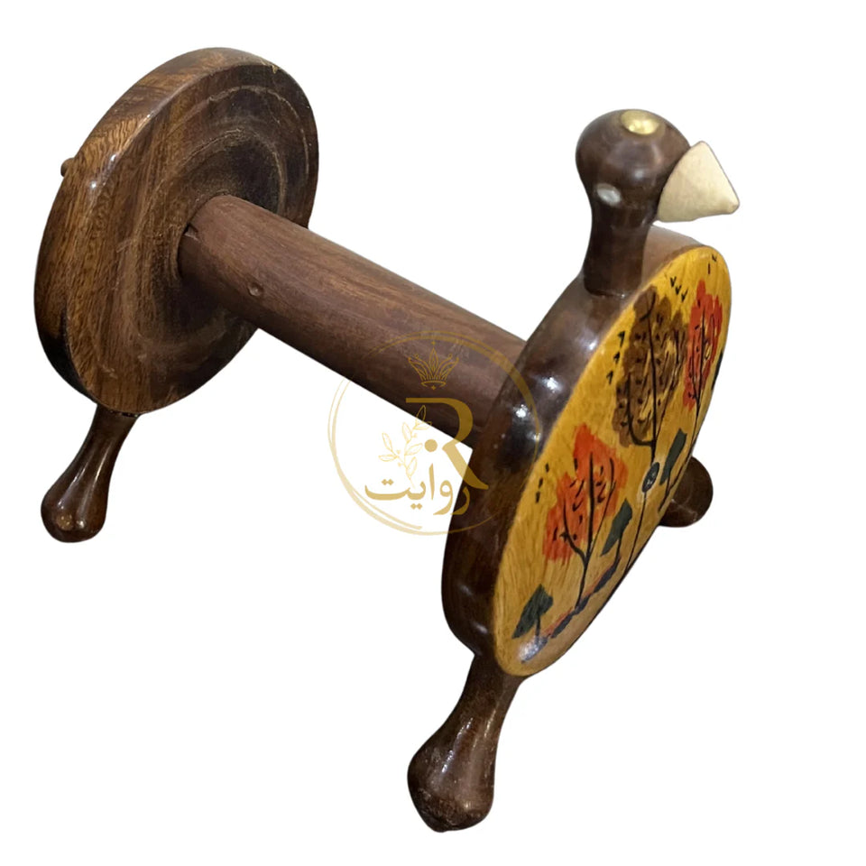 Hand-Painted Wooden Kitchen Tissue Roll Stand – Decorative Paper Towel Holder for Countertop