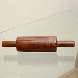 Handmade Bread Roller (Chakla Belan) with Brass Work – Wooden Roti Maker