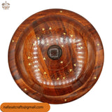 Handcrafted Wooden Roti Hotpot with Brass Work – Traditional Chapati Storage Box (No Steel Bowl)