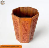 Handwoven Basket Side Table – Decorative Storage Table for Living Room & Home Décor
