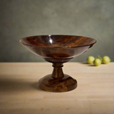 Handcrafted Wooden Fruit Bowl – 12 Inch Rosewood Decorative Bowl for Dining Table & Kitchen