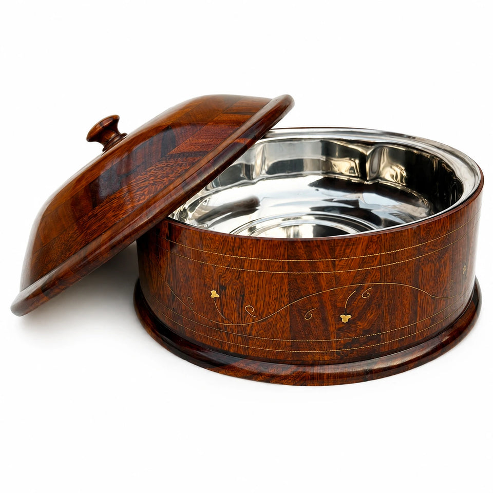 Nafasat Handmade Brass Hotpot with Steel Bowl