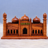 Handcrafted Wooden Badshahi Mosque Decoration Piece – Islamic Landmark Home Décor