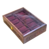 Handcrafted Carved Wooden Watch Box – 10 Slot Watch Organizer with Glass Display Top & Red Velvet Interior