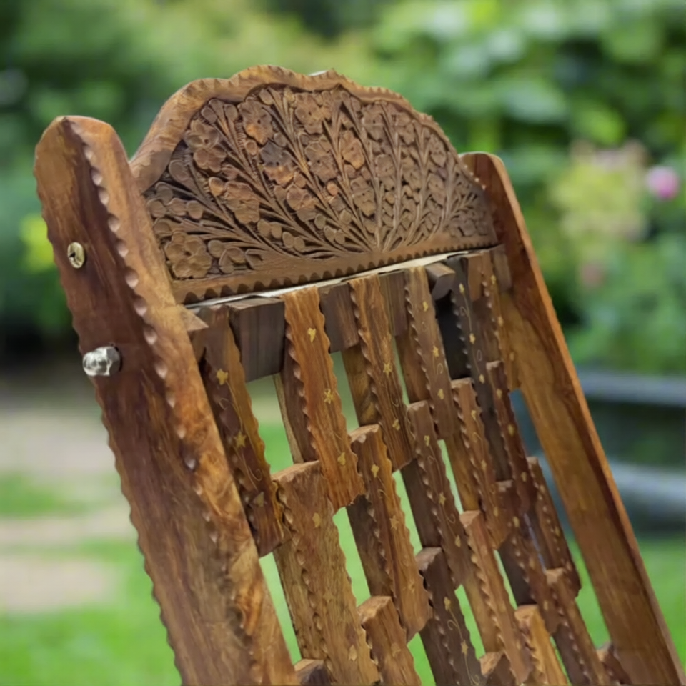 Handcrafted Wooden Foldable Chair – Durable Portable Traditional Seating Chair