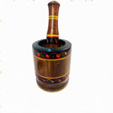 Wooden Handmade Mortar & Pestle (Chatu Danda) – Traditional Grinding Tool for Kitchen