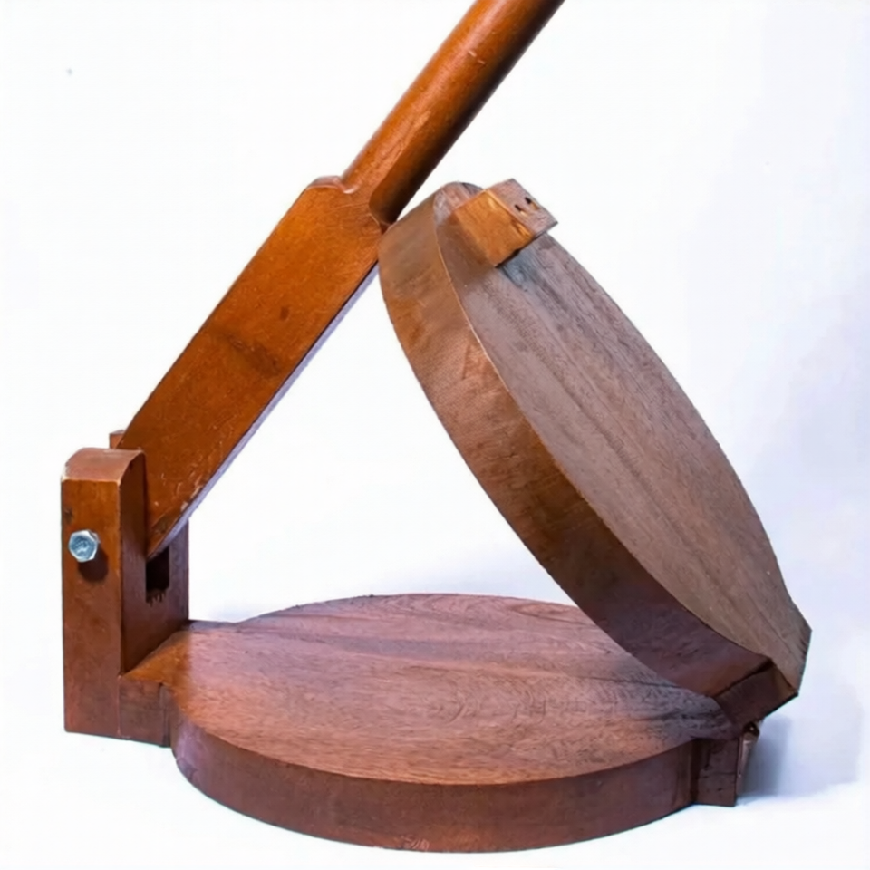 High Quality Wooden Roti Maker – Manual Chapati & Tortilla Dough Press | Handcrafted Kitchen Tool