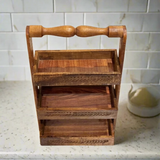 Handmade Wooden Spoon Rack for Kitchen – Wall Mounted Cooking Utensil Holder Organizer