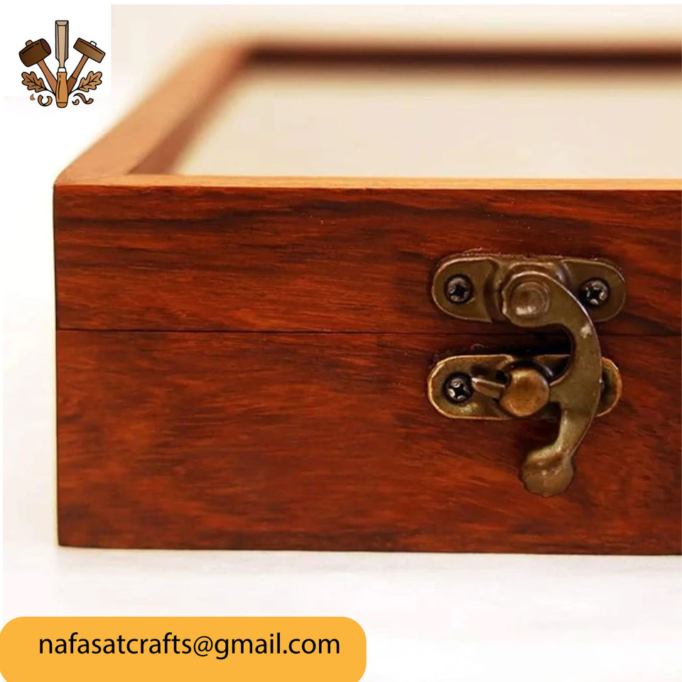 9 Section Wooden Masala Box with Lid – Handmade Wooden Spice Box Organizer for Kitchen Storage