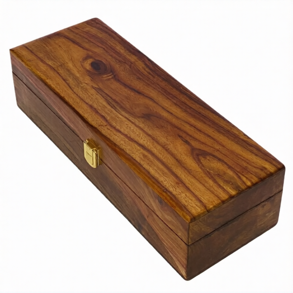 Handcrafted 5-Section Wooden Watch Box – Premium Wooden Lid Watch Organizer & Storage Case