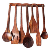 8 Pcs Handmade Sheesham Wooden Cooking Spoon Set | Kitchen Utensils Pakistan