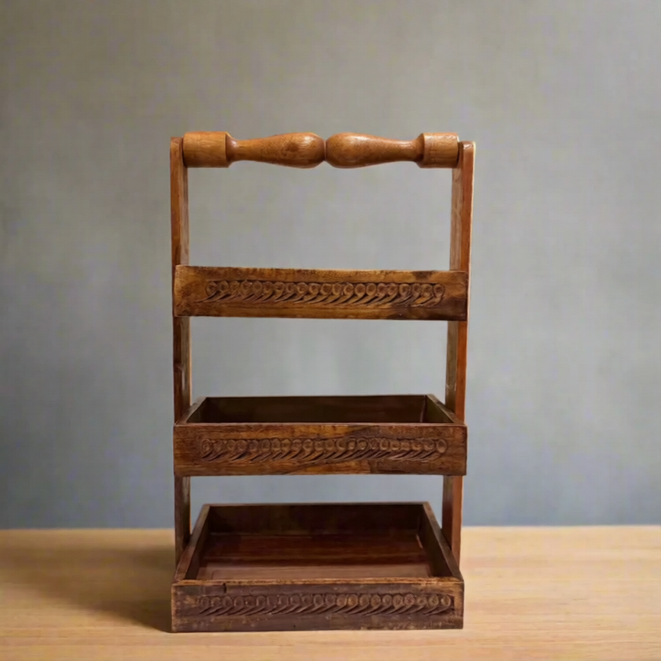 Handmade Wooden Spoon Rack for Kitchen – Wall Mounted Cooking Utensil Holder Organizer