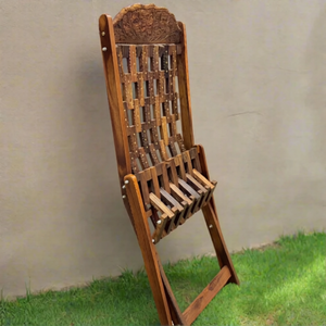 Handcrafted Wooden Foldable Chair – Durable Portable Traditional Seating Chair