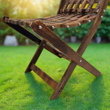 Handcrafted Wooden Foldable Chair – Durable Portable Traditional Seating Chair